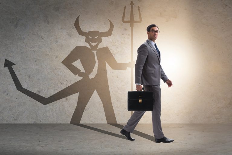 Devil hiding in the businessman – alter ego concept